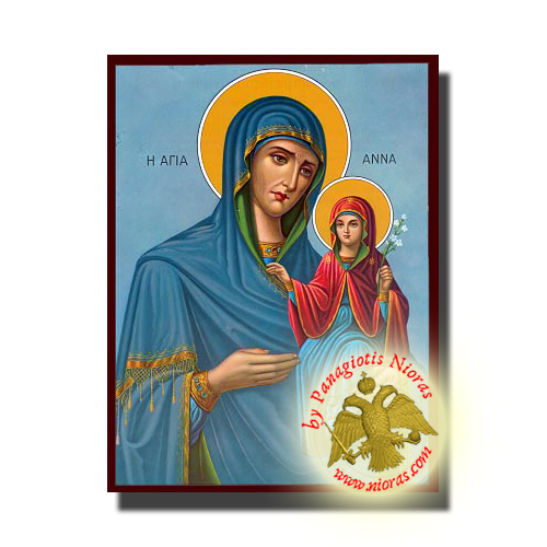 Saint Anna Neoclassical Orthodox Wooden Icon